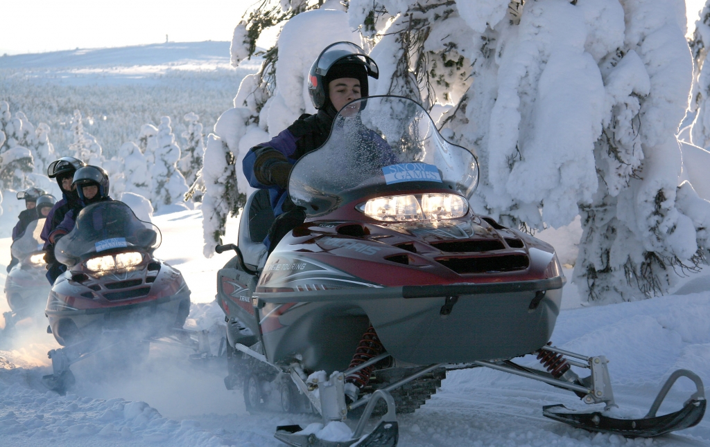 Snowmobile in Finland