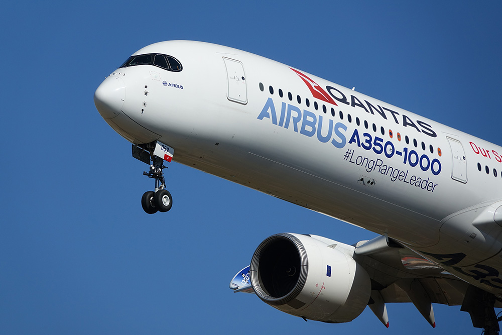 air travel Project Sunrise Qantas non-stop flight Airbus A350-1000