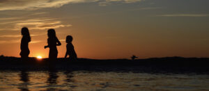 Where in the World 568 children silhouettes at sunset