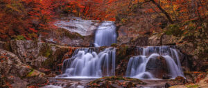 Where in the World 673 waterfall in forest motion blur