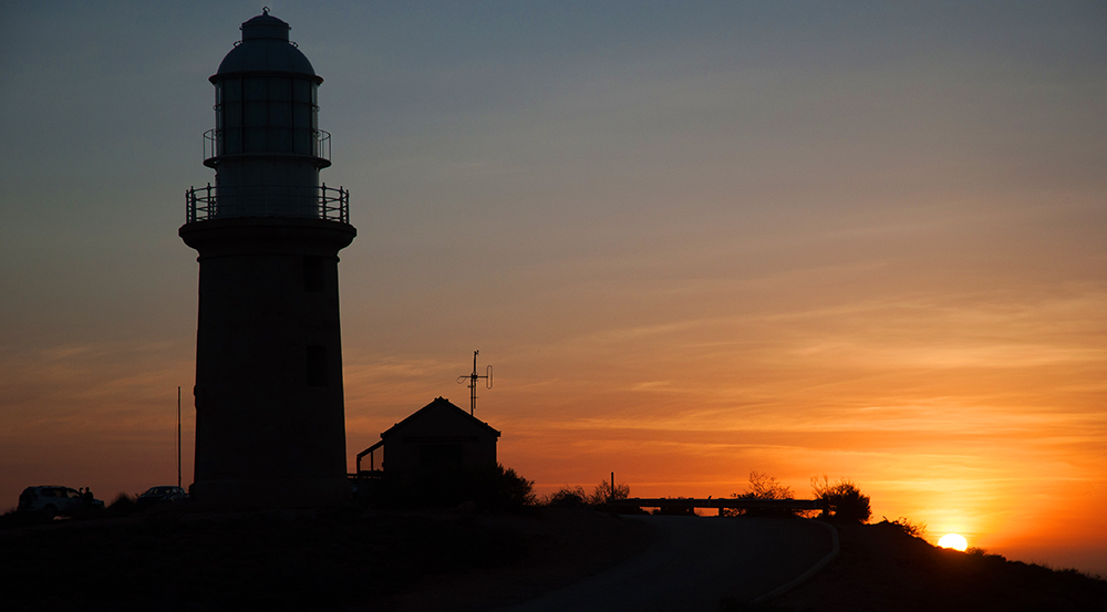 Sunset and lighthouse