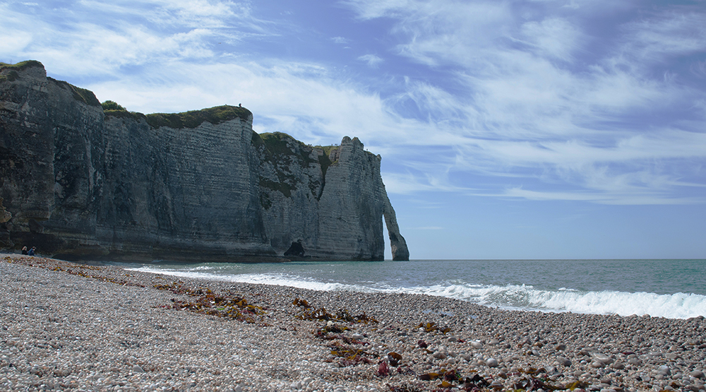The white cliffs of Etretat were often the subject of Impressionist paintings