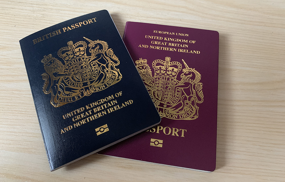 Passport Control 02 two UK passports