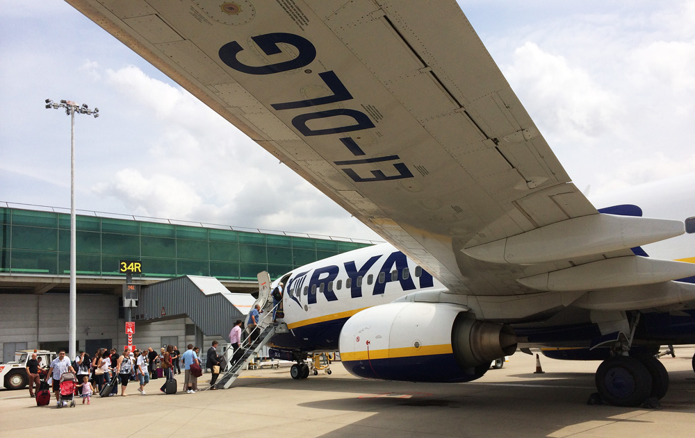 Ryanair at the airport
