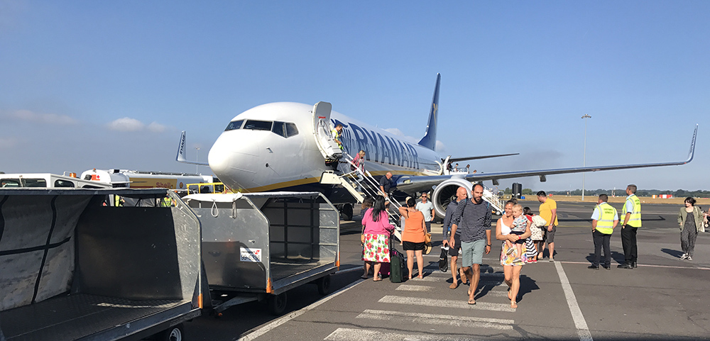 Bournemouth airport with Ryanair