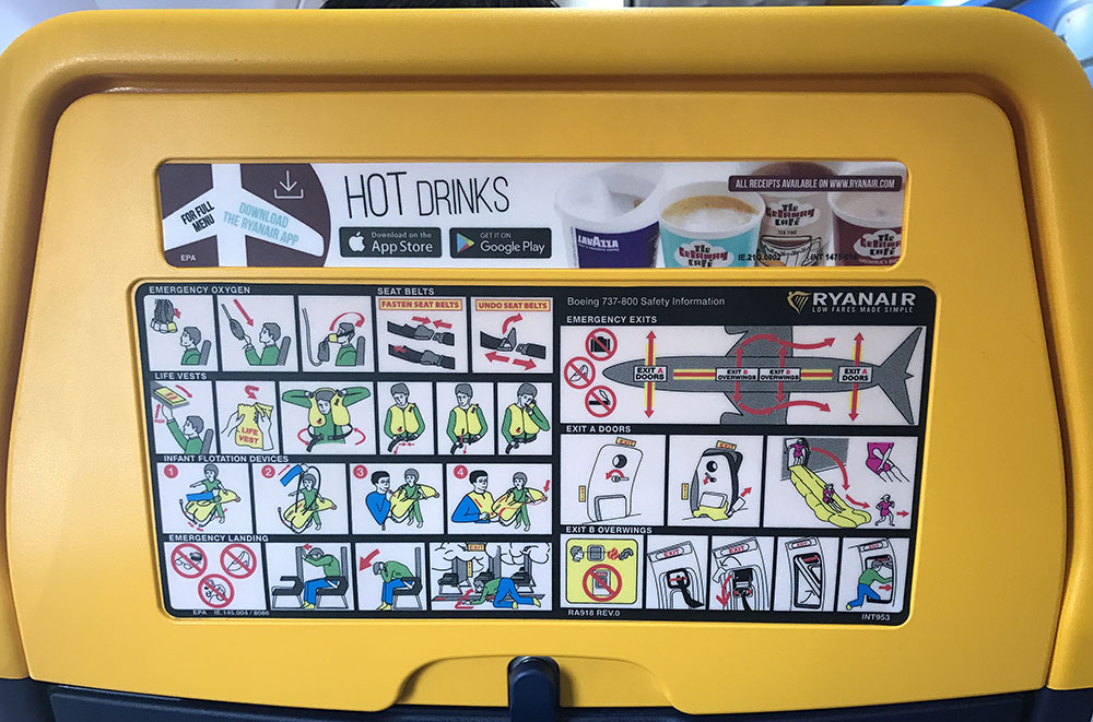 Ryanair safety instructions
