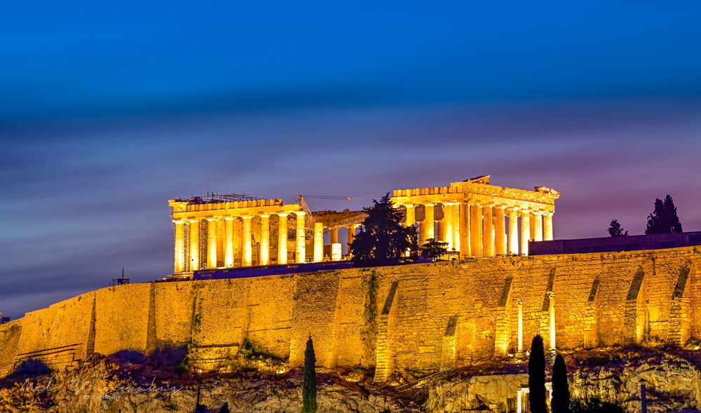 Where in the World Acroplois, Parthenon, Athens at night