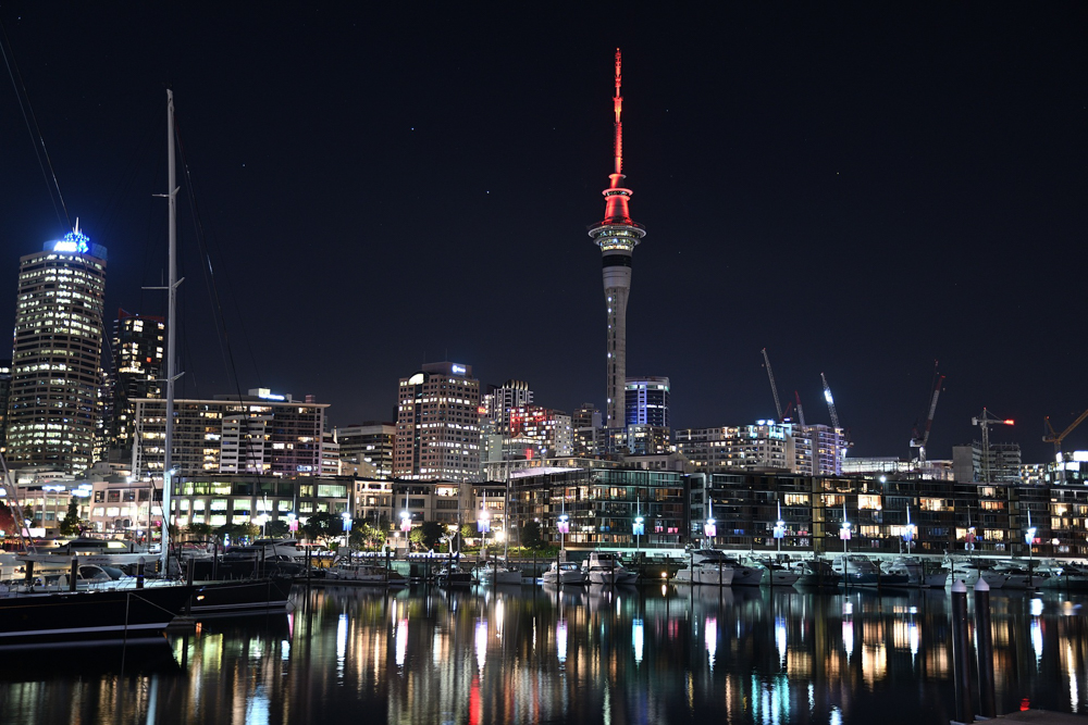 Where in the World 561 Auckland New Zealand at night TV tower