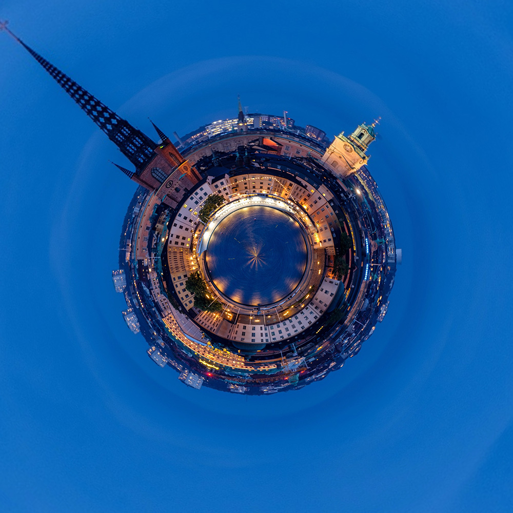 Where in the World 611 distorted cityscape image