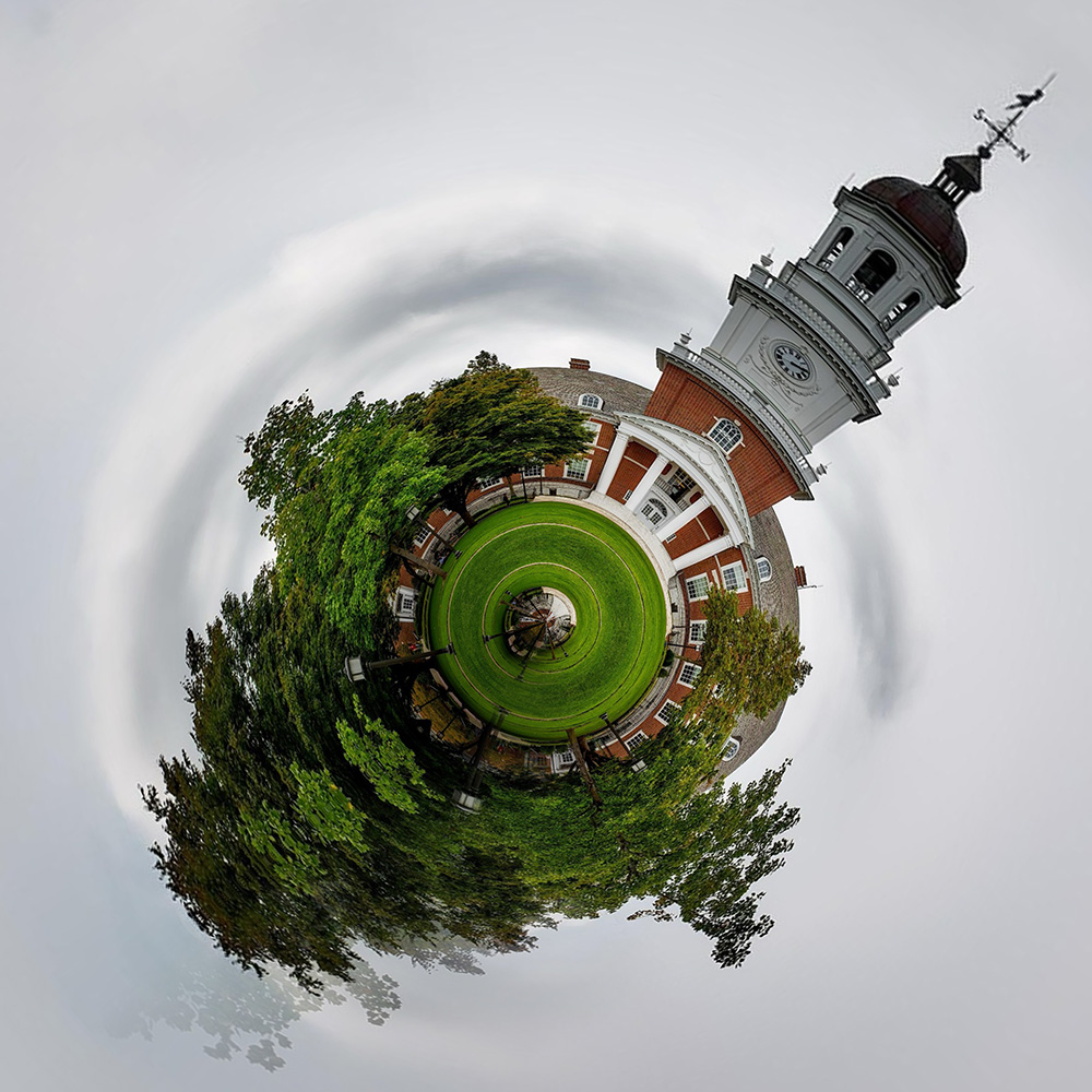 Where in the World 686 distorted city photograph