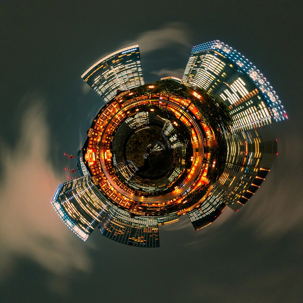 Where in the World 697 distorted city image