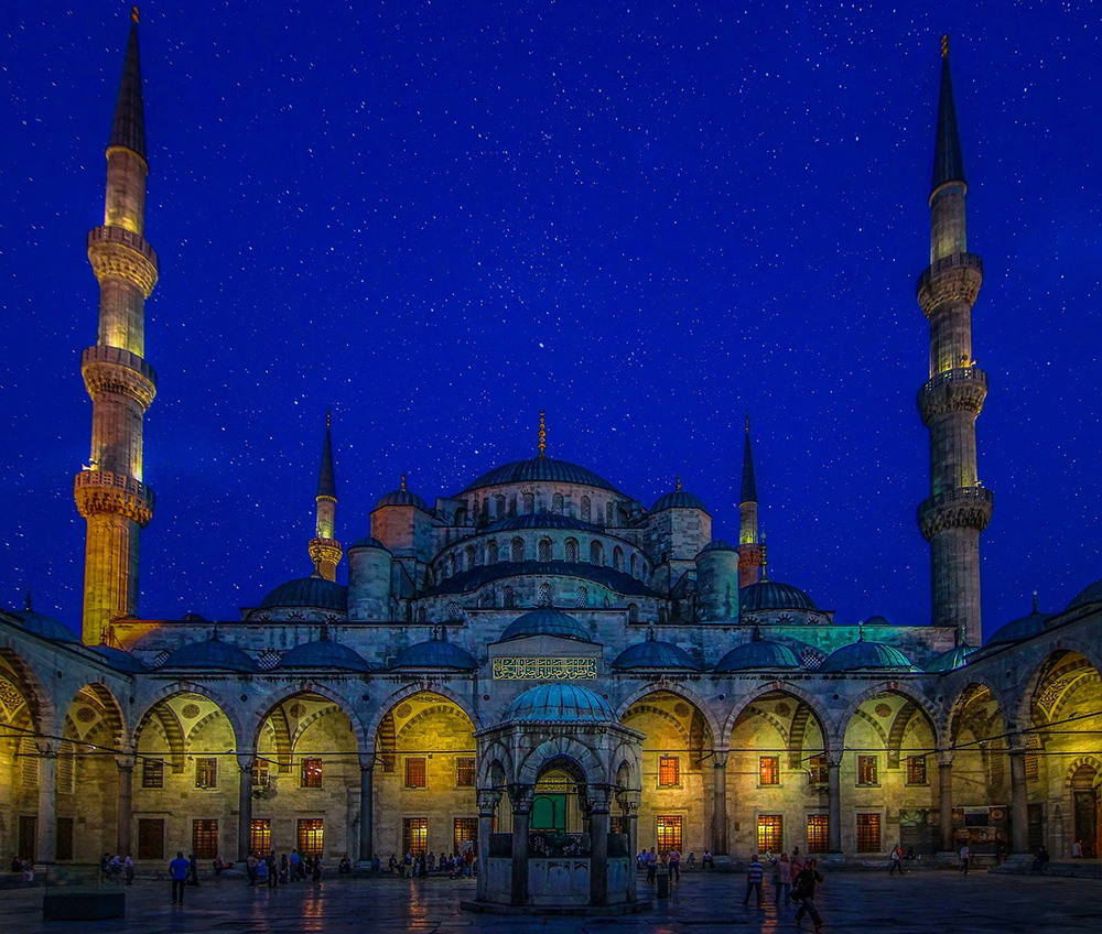 Where in the World 704 The Blue Mosque Istanbul at night