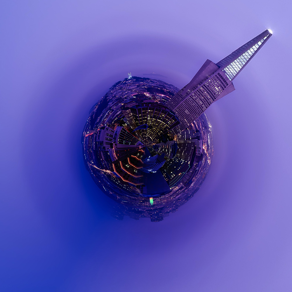 Where in the World 708 distorted city image