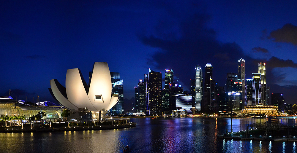 Where in the World 707 The Lotus Singapore at night