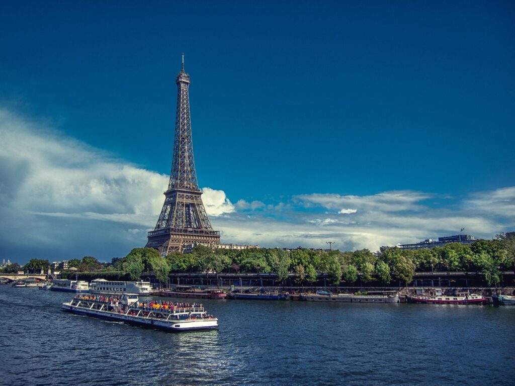 Paris Eiffel Tower Seine river cruise